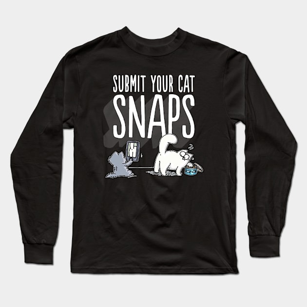 Simons Cat Submit Your Cat Snaps Long Sleeve T-Shirt by devanpm